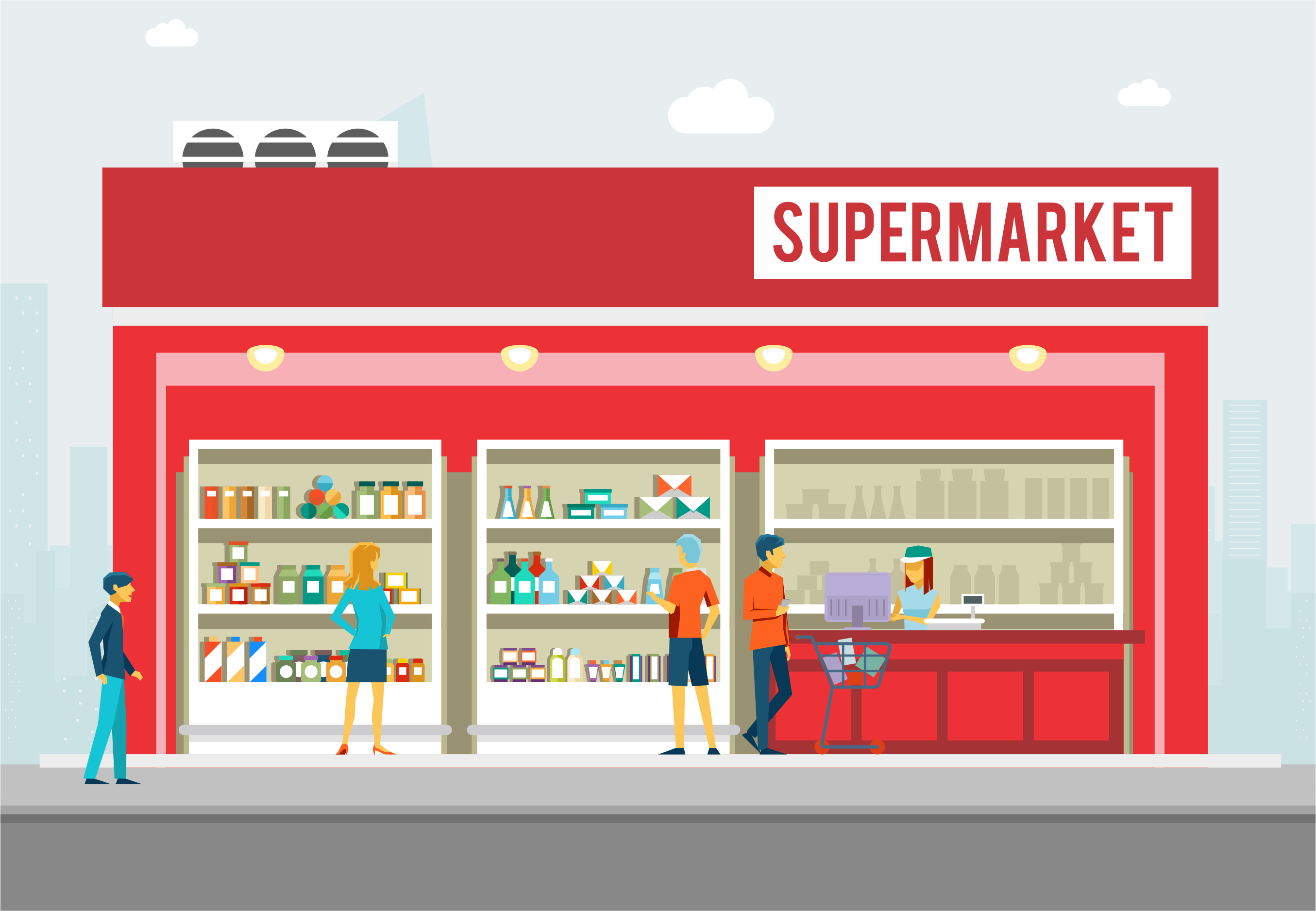 Supermarkets chains Supermarkets chains, GST billing software